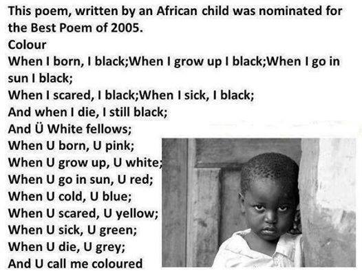 an amaging award winning poem by African kid 